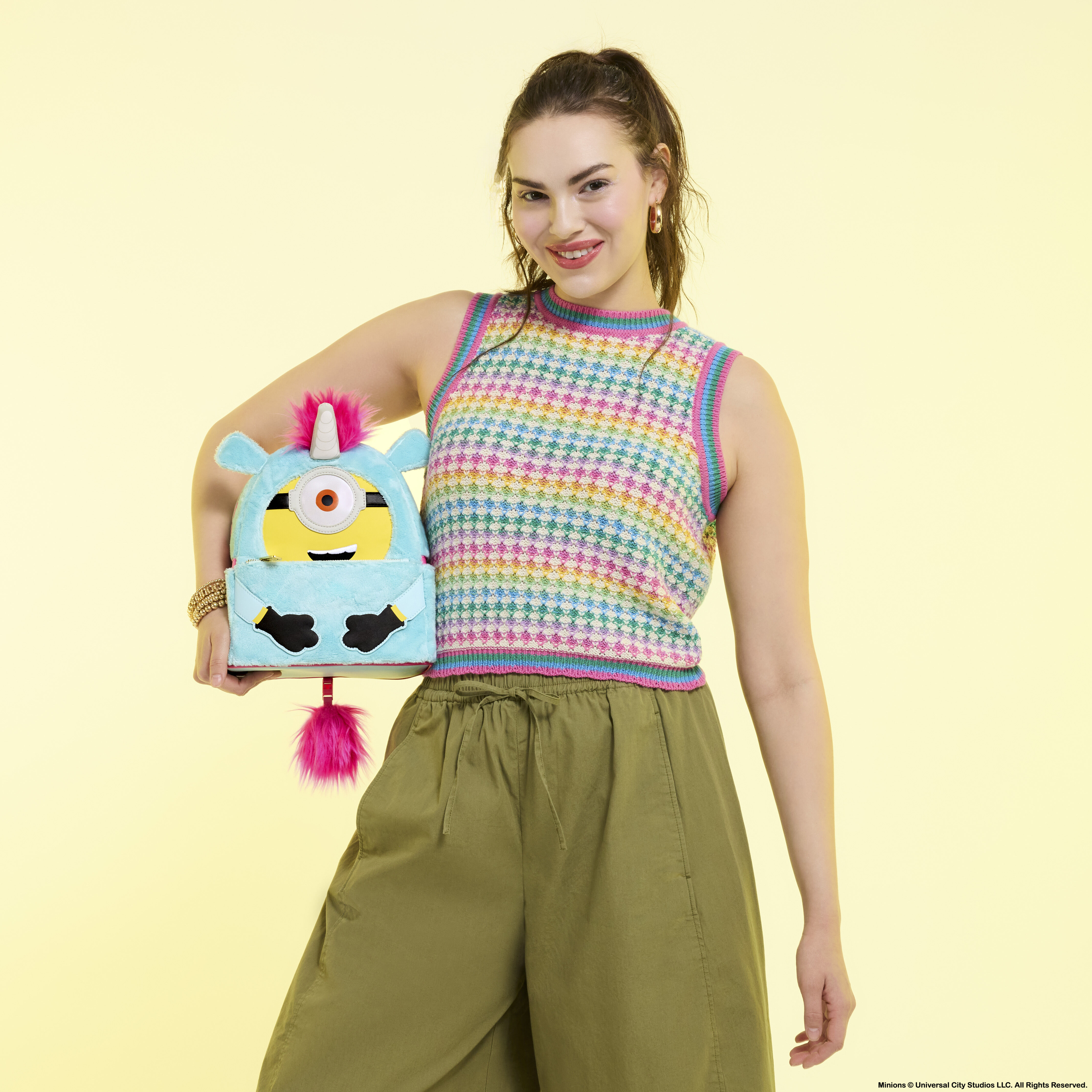 Minions Fluffy Unicorn Exclusive Costume Plush Mini Backpack